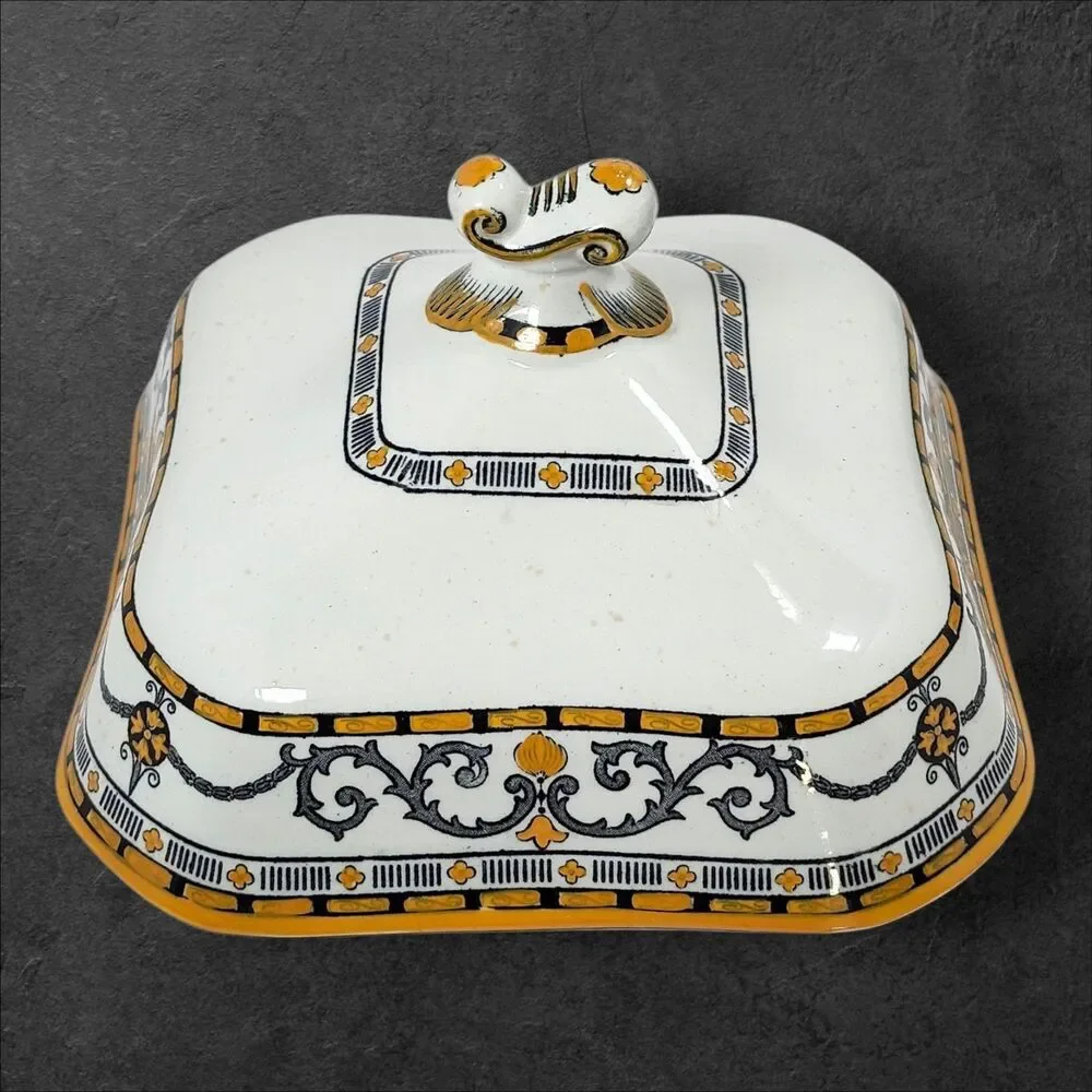 Vintage 1935 Ridgways Royal Semi Porcelain Covered Casserole Tureen England Rare
